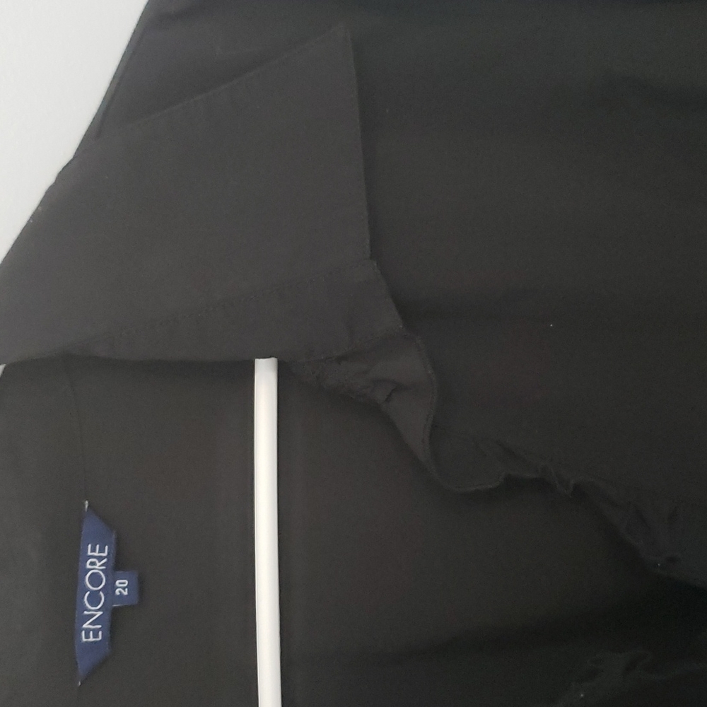 Encore Black Button Up Ruffle Top - Picture 3 of 5